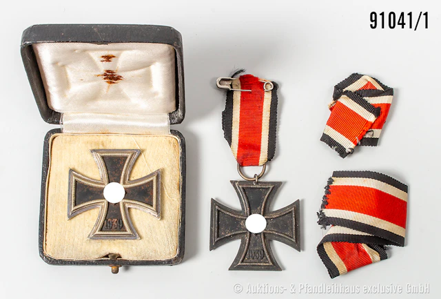 Konv. EK 2 1939 und EK 1 1939, Kern korrodiert, EK 1 im dazugehörigen