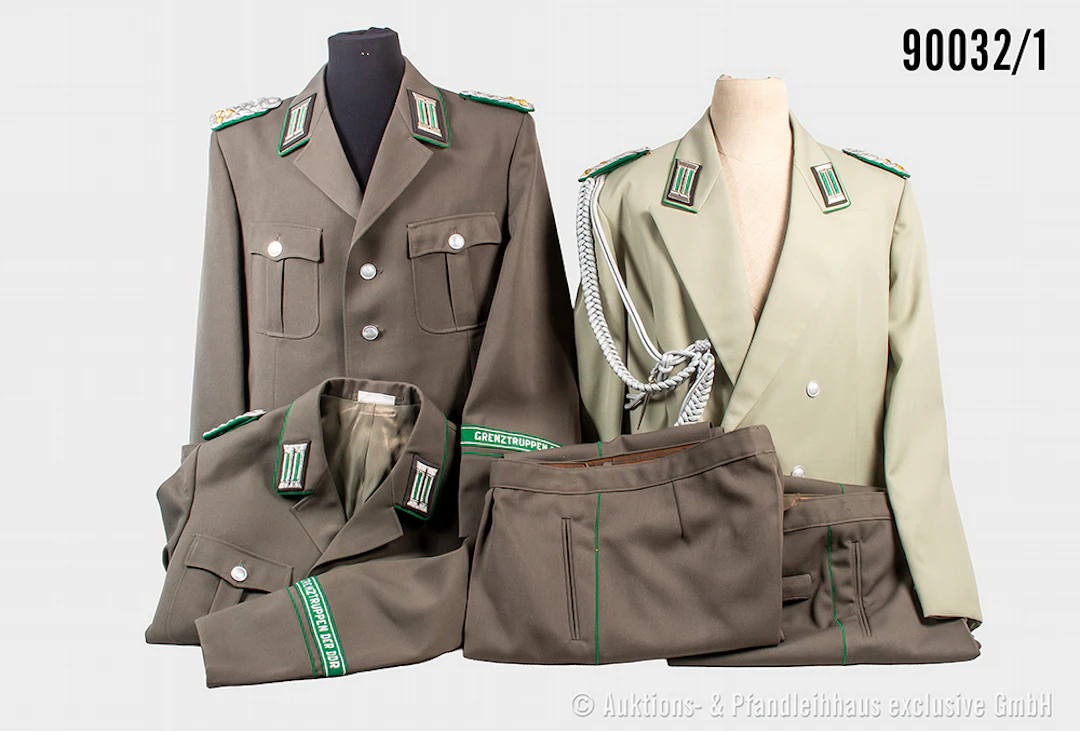 Konv. 6 Uniformen DDR Grenztruppen (Hosen und Jacken), diese komplett