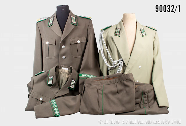 Konv. 6 Uniformen DDR Grenztruppen (Hosen und Jacken), diese komplett