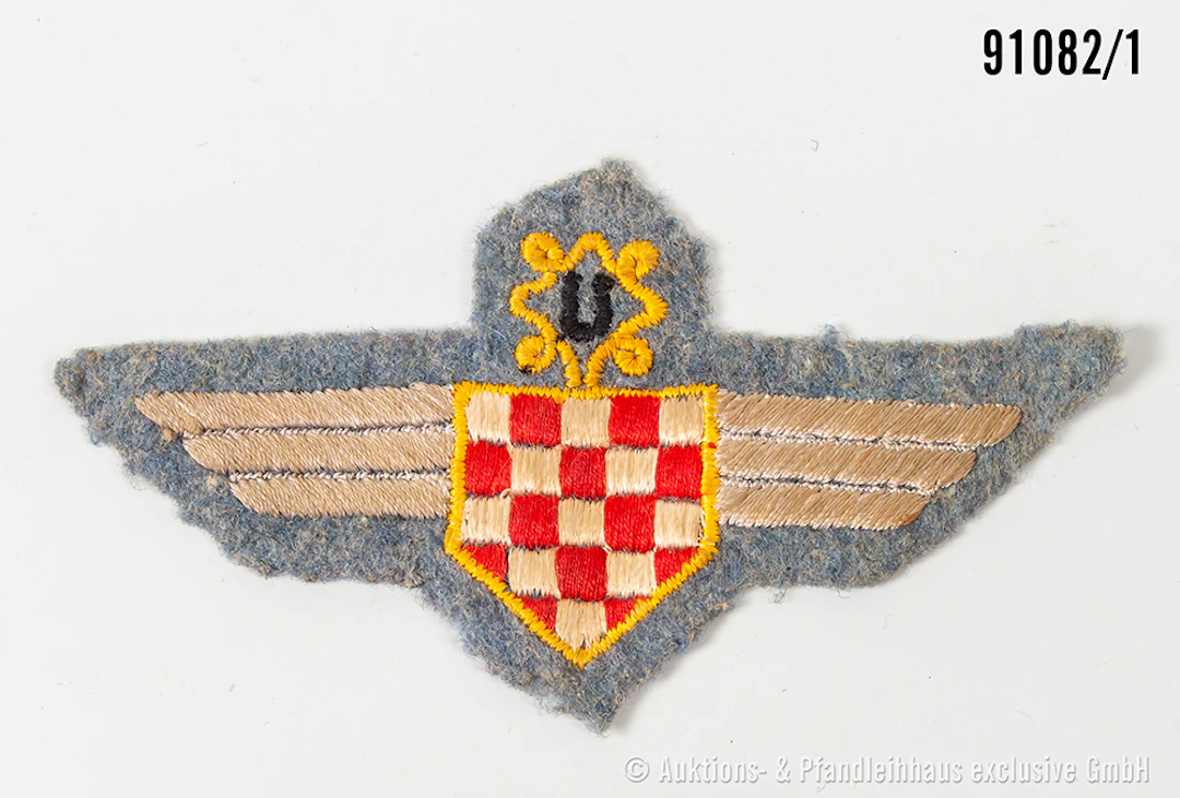 Kroatien Sonderabzeichen der Luftwaffen-Legion, Stoffausführung, guter