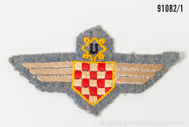 Kroatien Sonderabzeichen der Luftwaffen-Legion, Stoffausführung, guter