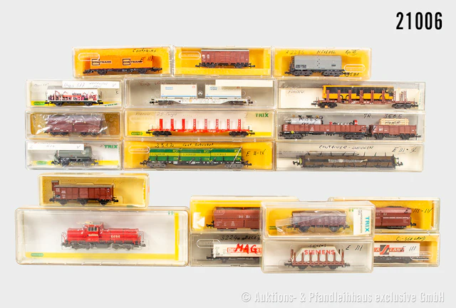 Trix Spur N Güterzug: 12217 Diesellok, NS, BN 6494 & 19 Wagen, Z 1-3