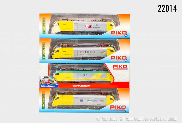 4x Piko H0 E-Loks, Dispoloks ES64: 47416, BN 116 701-2 & 47423, BN