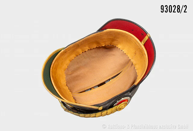 Preußen, Pickelhaube für Offiziere der Infanterie, komplett mit Emblem