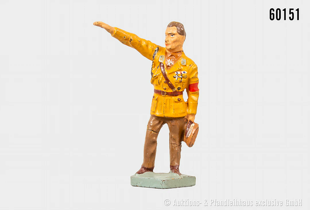 Lineol Göring stehend in Parteiuniform grüßend, Masse, 7 cm, Z 1-2