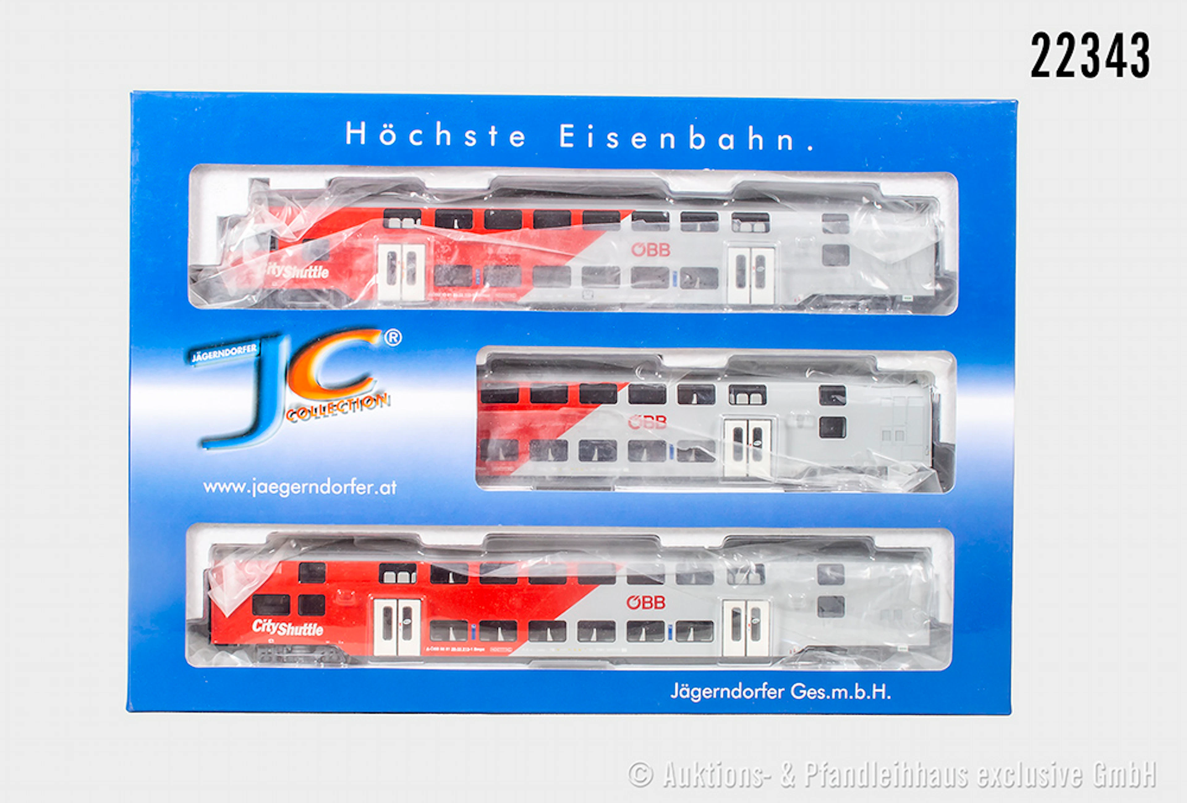 Jaegerndorfer H0: 12301 3-tlg. Wagen-Set, ÖBB, Cityshuttle, AC, Z 0-1, OVP