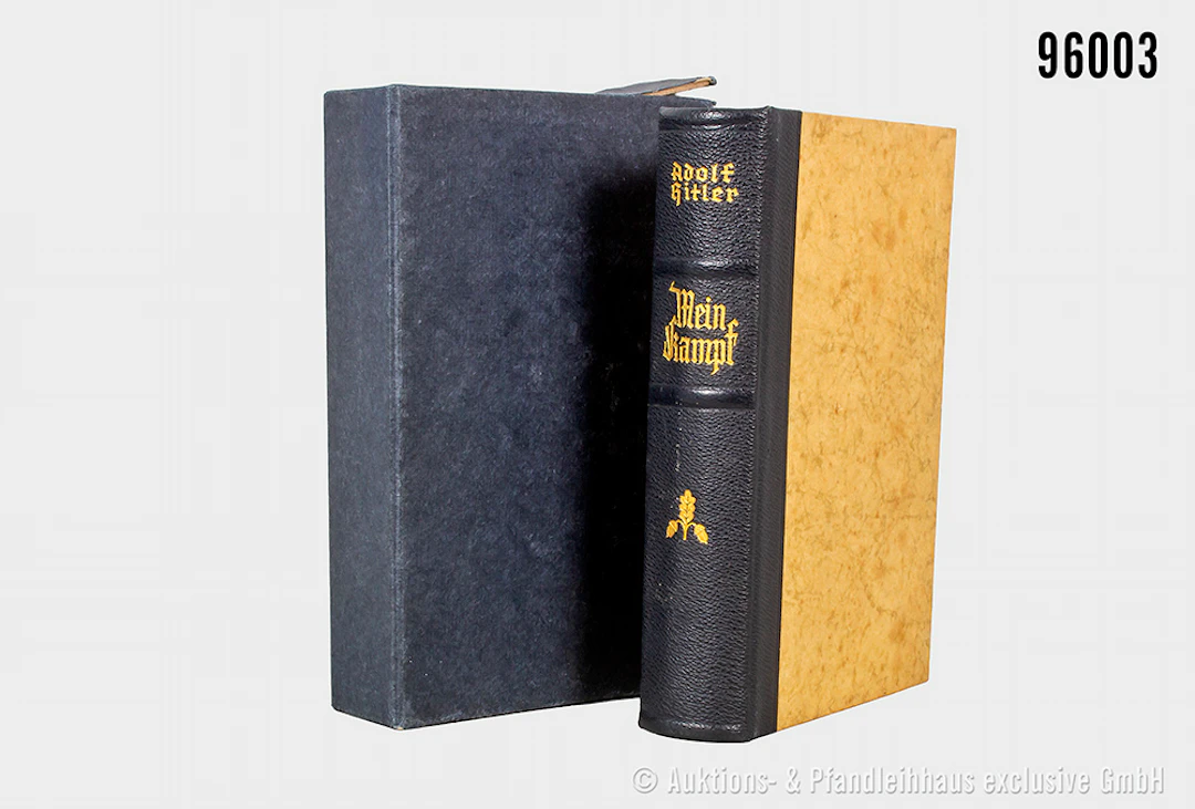 Adolf Hitler "Mein Kampf", Halblederausführung mit Goldschnitt, von