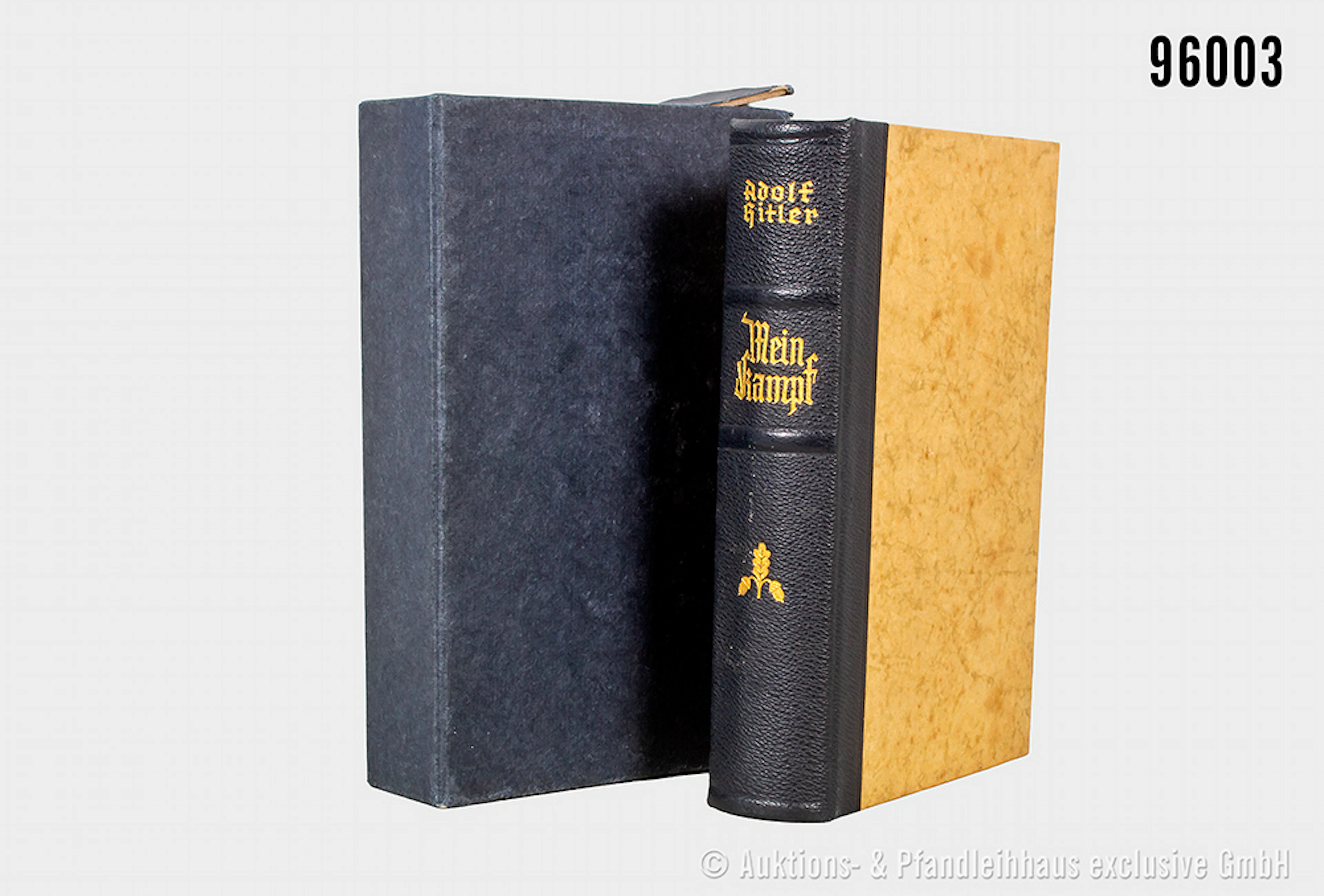 Adolf Hitler "Mein Kampf", Halblederausführung mit Goldschnitt, von