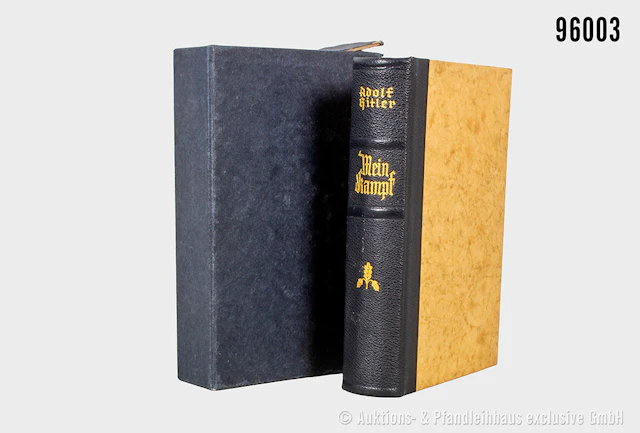 Adolf Hitler "Mein Kampf", Halblederausführung mit Goldschnitt, von