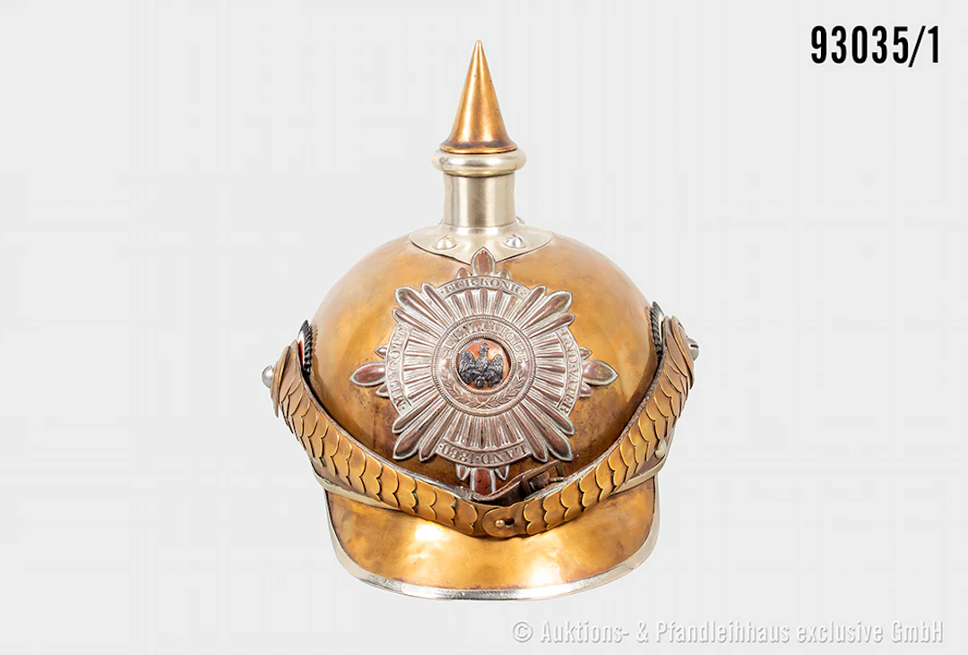 Preußen, Pickelhaube für Mannschaften Garde du Corps, komplett mit