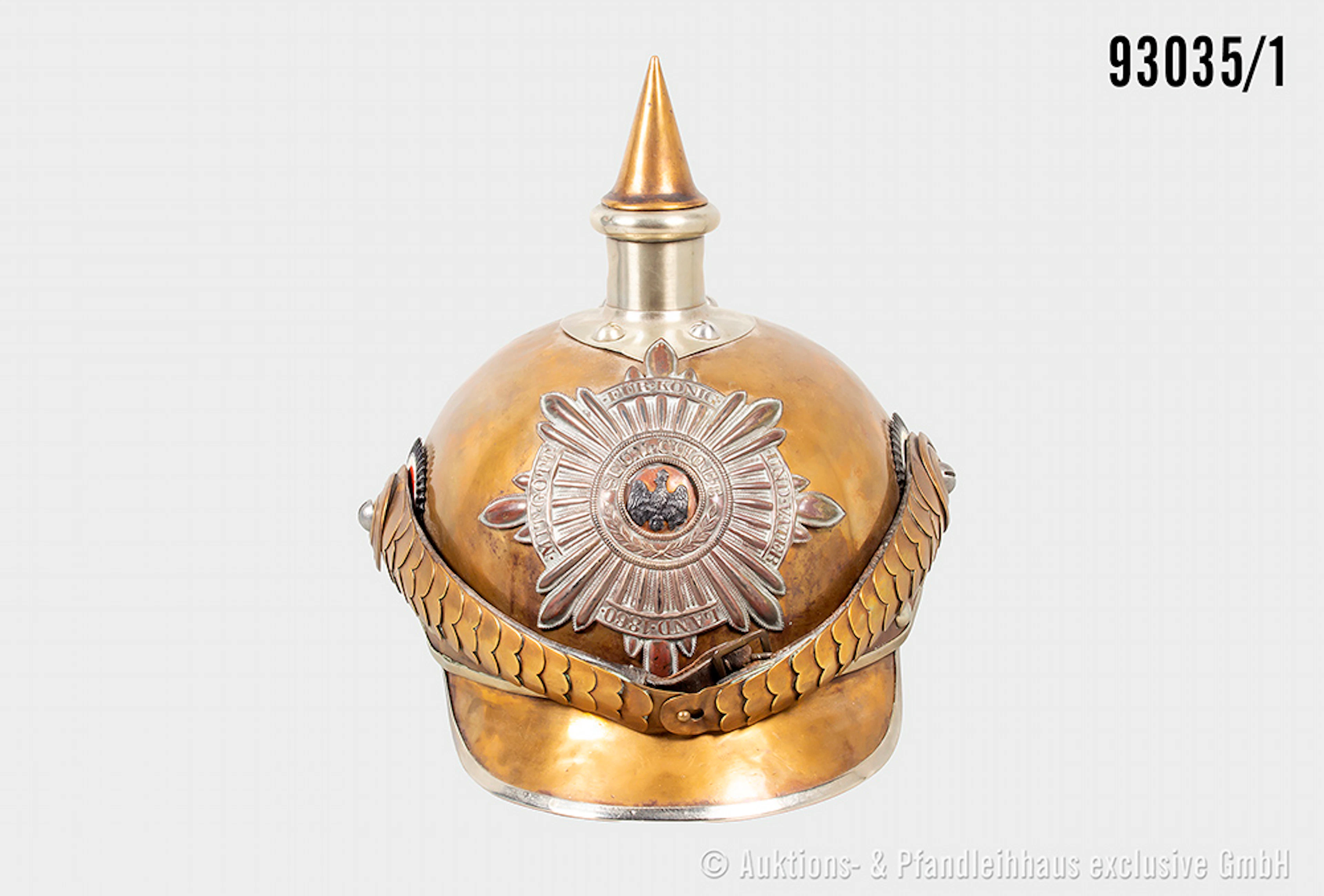 Preußen, Pickelhaube für Mannschaften Garde du Corps, komplett mit
