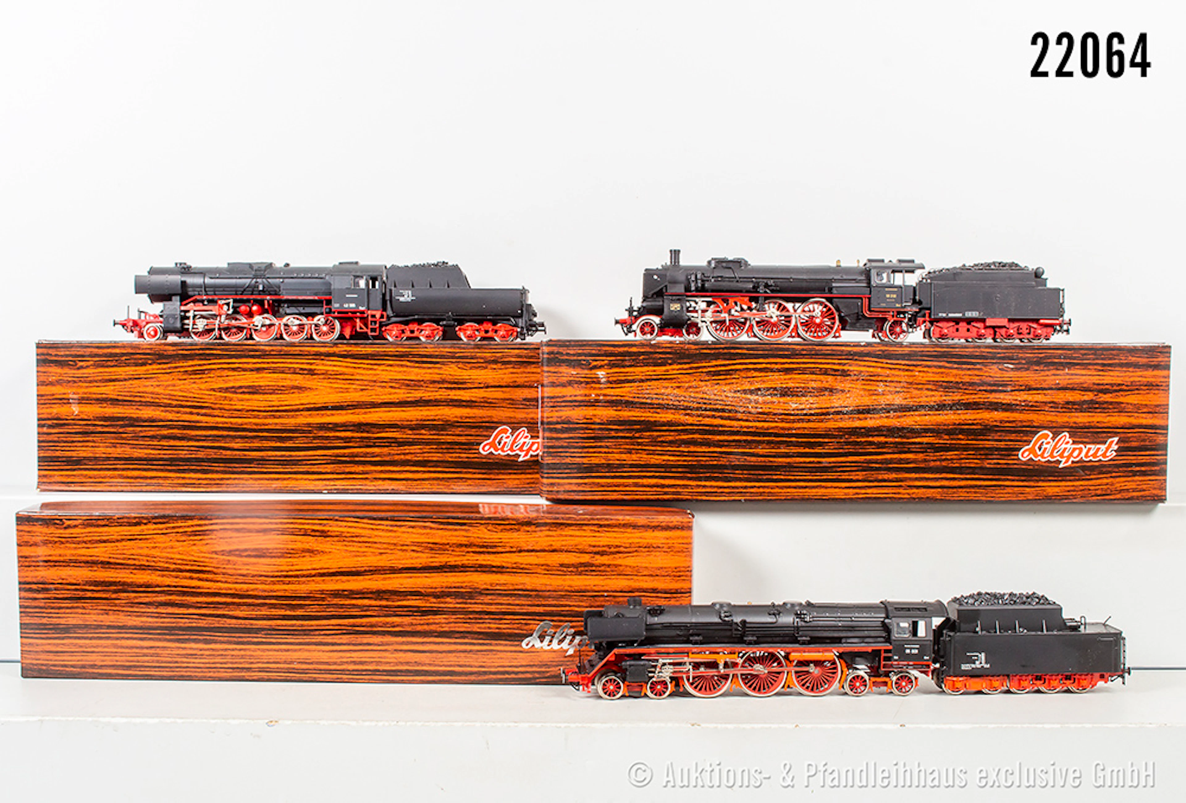 3x Liliput H0 Dampflok, DRG/DB: BN 18 316 & 10503, BN 05003 & BN 42