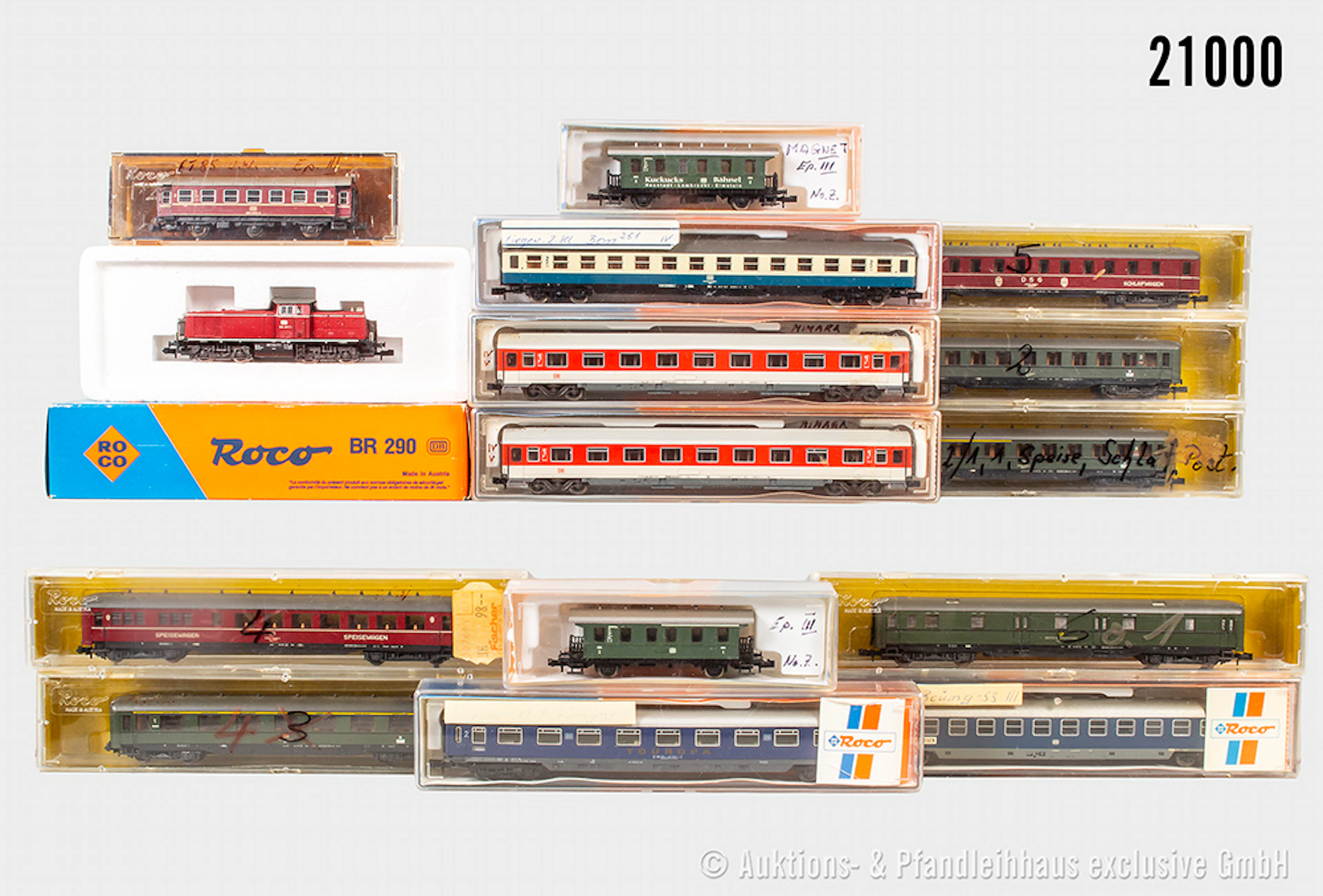 Roco Spur N Personenzug: 23255 Diesellok, DB, BN 290 262-5 & 14 Wagen