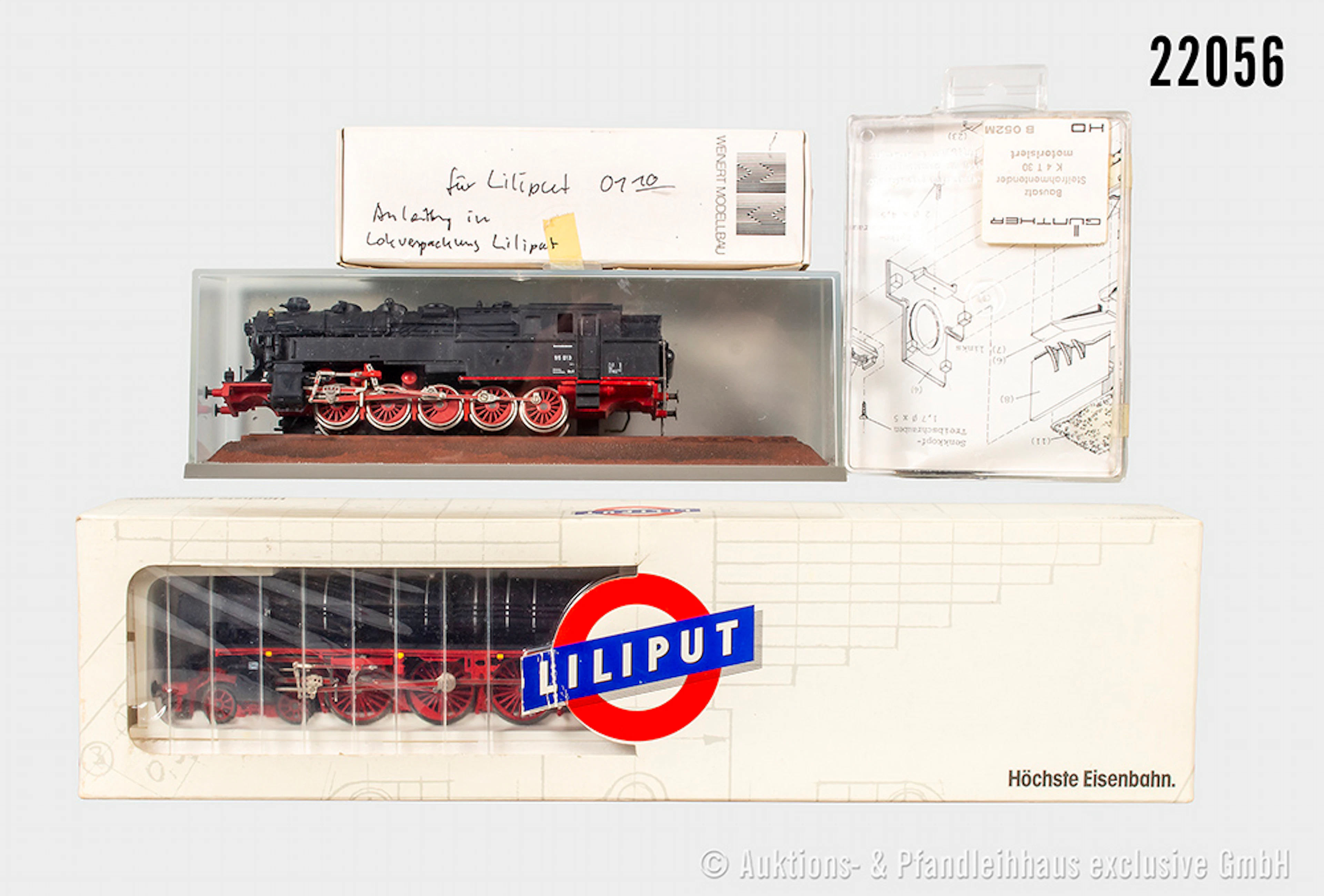 Liliput/Günther H0: 101 23 Dampflok, DB, BN 01 1100 mit Weinert-Teile