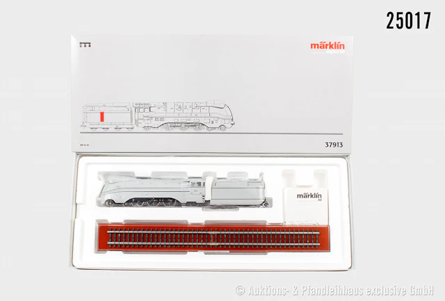 Märklin digital H0: 37913 Stromlinienschlepptenderlok, BN 2002, Fotoanstrich