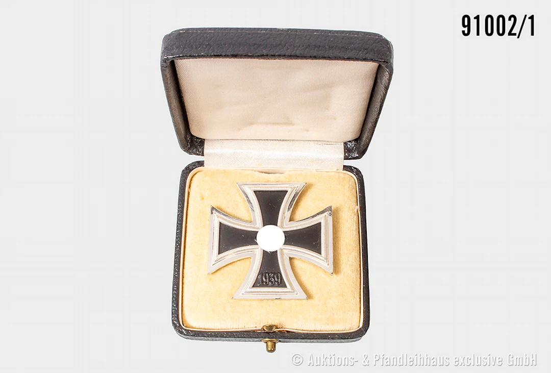 EK 1 1939, Kern nicht magnetisch, im dazugehörigen Etui, guter bis