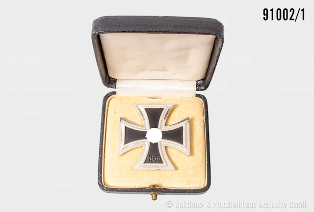 EK 1 1939, Kern nicht magnetisch, im dazugehörigen Etui, guter bis