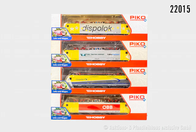 4x Piko H0 E-Loks, Dispoloks ES64: 57453, BN 189 902-0 & 57456, BN