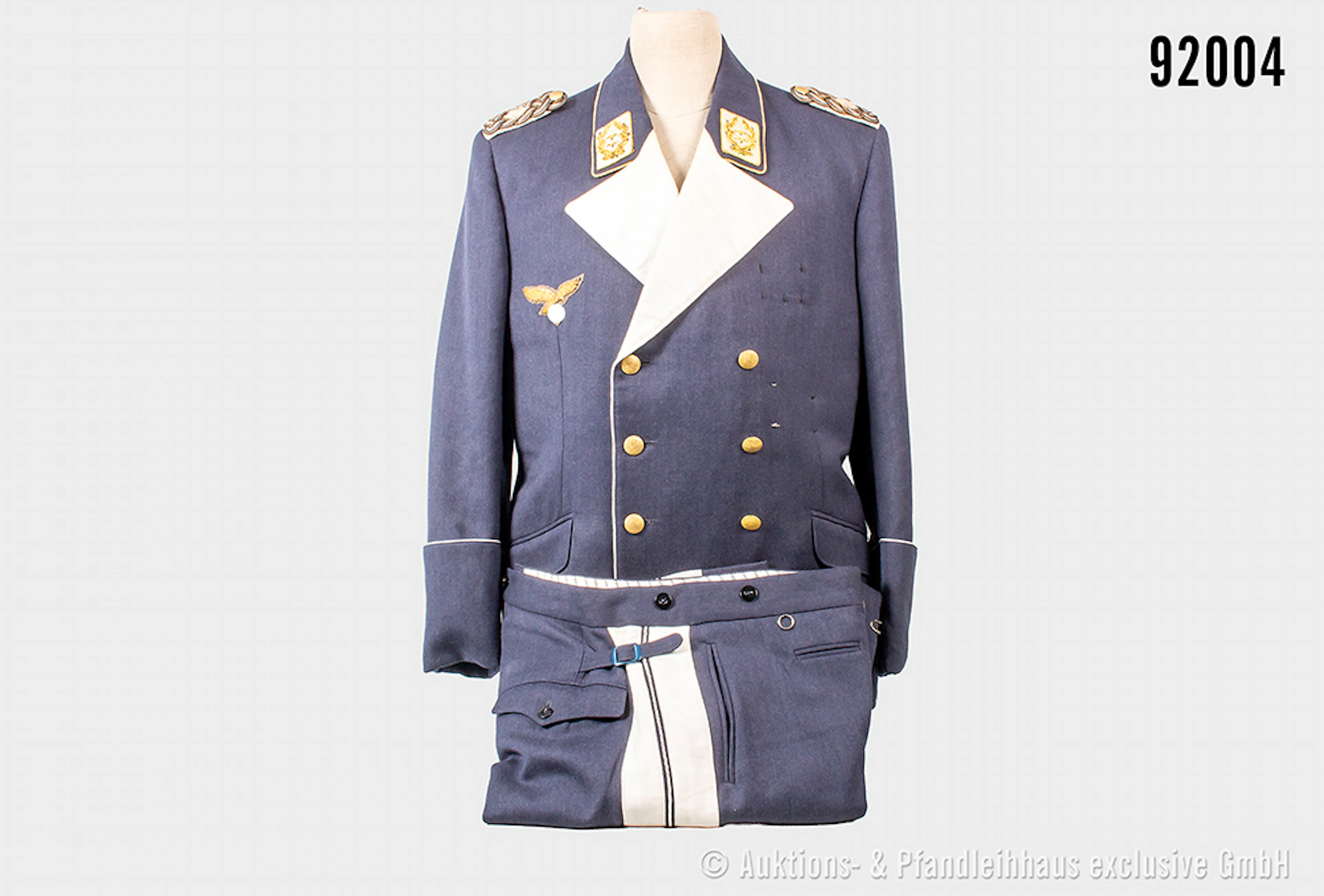 Uniform eines Generalleutnant der Luftwaffe 2. WK, Rock komplett mit