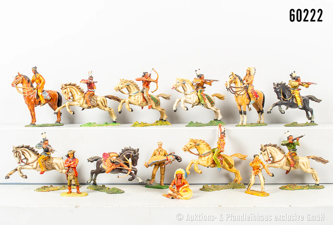 WildWest Figuren, meist Elastolin, Kunststoff, 7 cm, Z 1-3