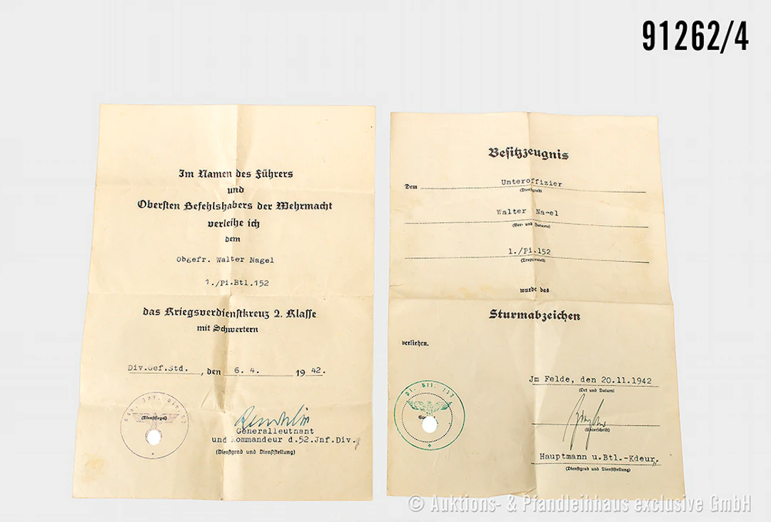 aus dem Nachlass eines Unteroffiziers im Pionier-Bataillon 152, Sturmabzeichen