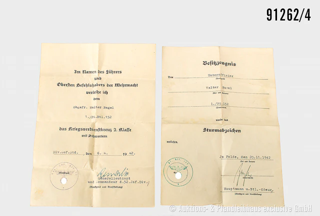 aus dem Nachlass eines Unteroffiziers im Pionier-Bataillon 152, Sturmabzeichen