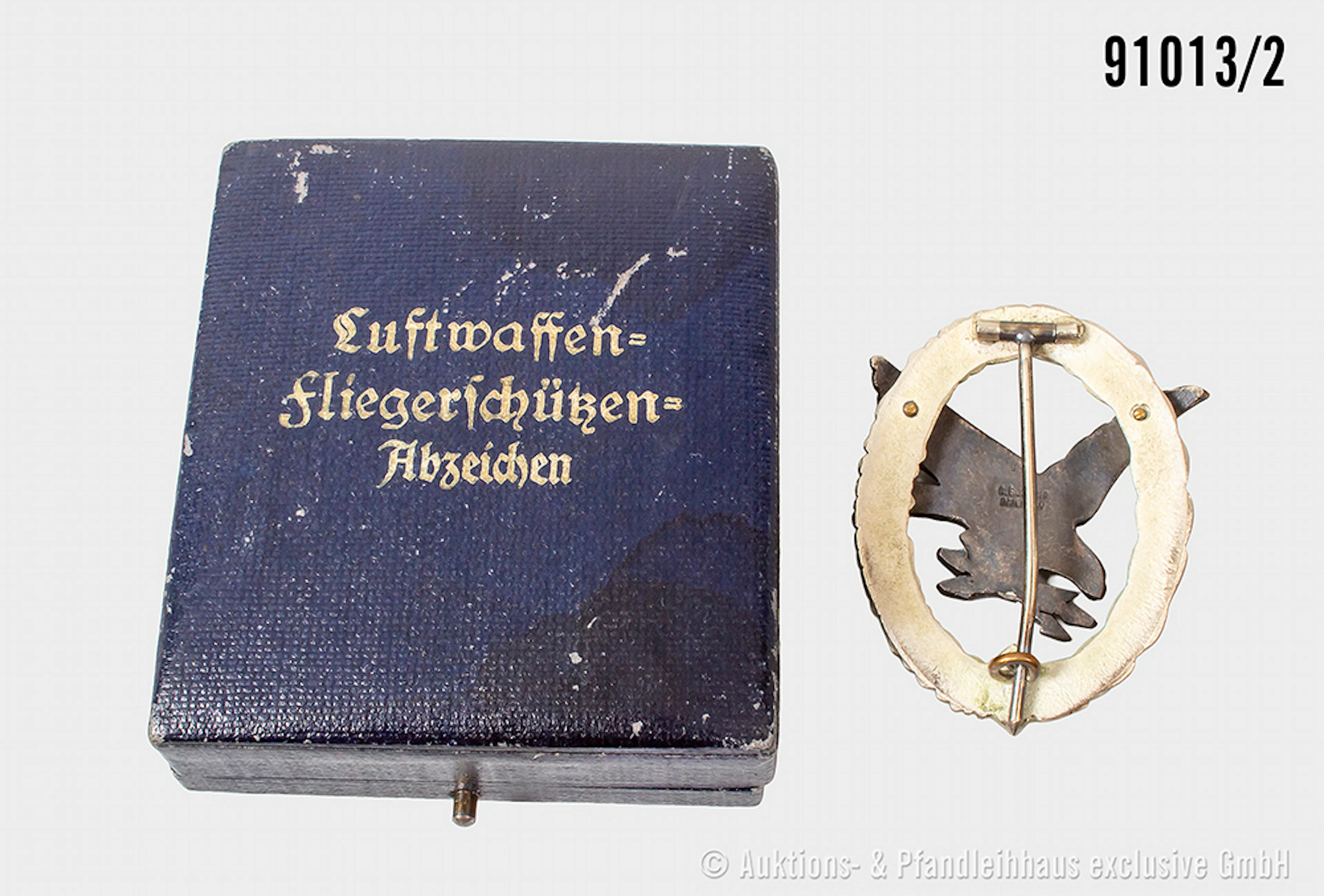 Luftwaffen-Fliegerschützenabzeichen, Buntmetall-Ausführung, Hersteller