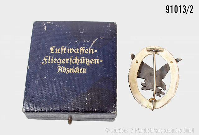 Luftwaffen-Fliegerschützenabzeichen, Buntmetall-Ausführung, Hersteller
