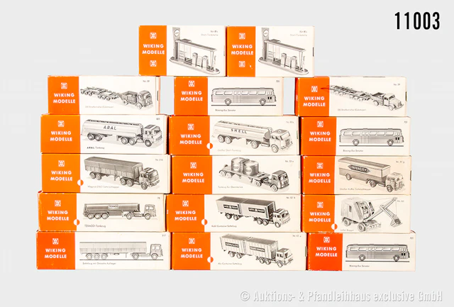 Wiking H0 Leerverpackungen, dabei 801, 51g, 516, 78, 517, 52a, 52b