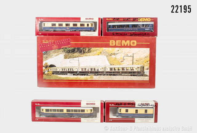 Bemo H0m Personenzug: 7x Reisezugwagen "Alpine Classic Pullman Express"
