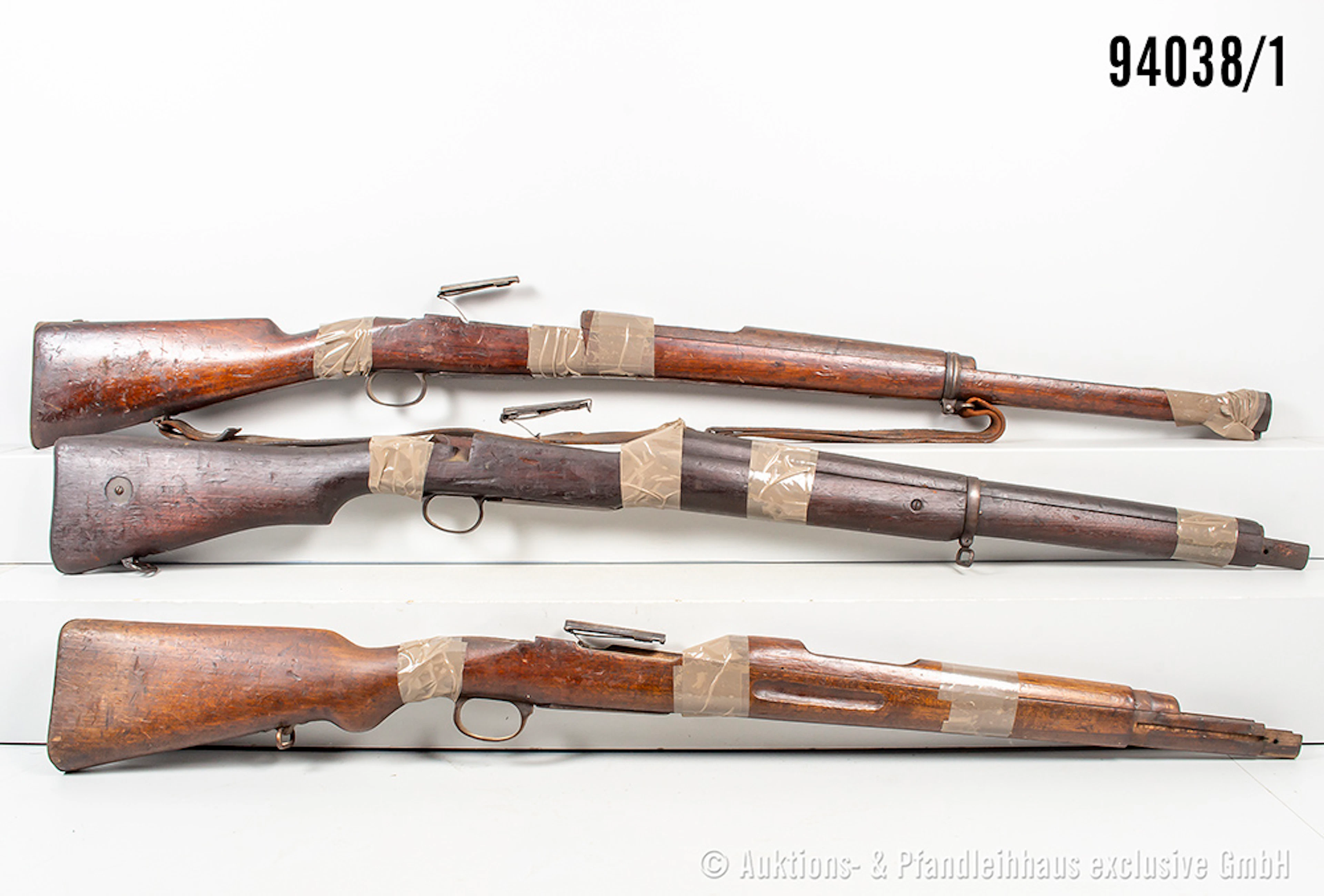 Konv. 8 Holzschäfte für Karabiner, u.a. 1 x für K 98/K, L bis ca.