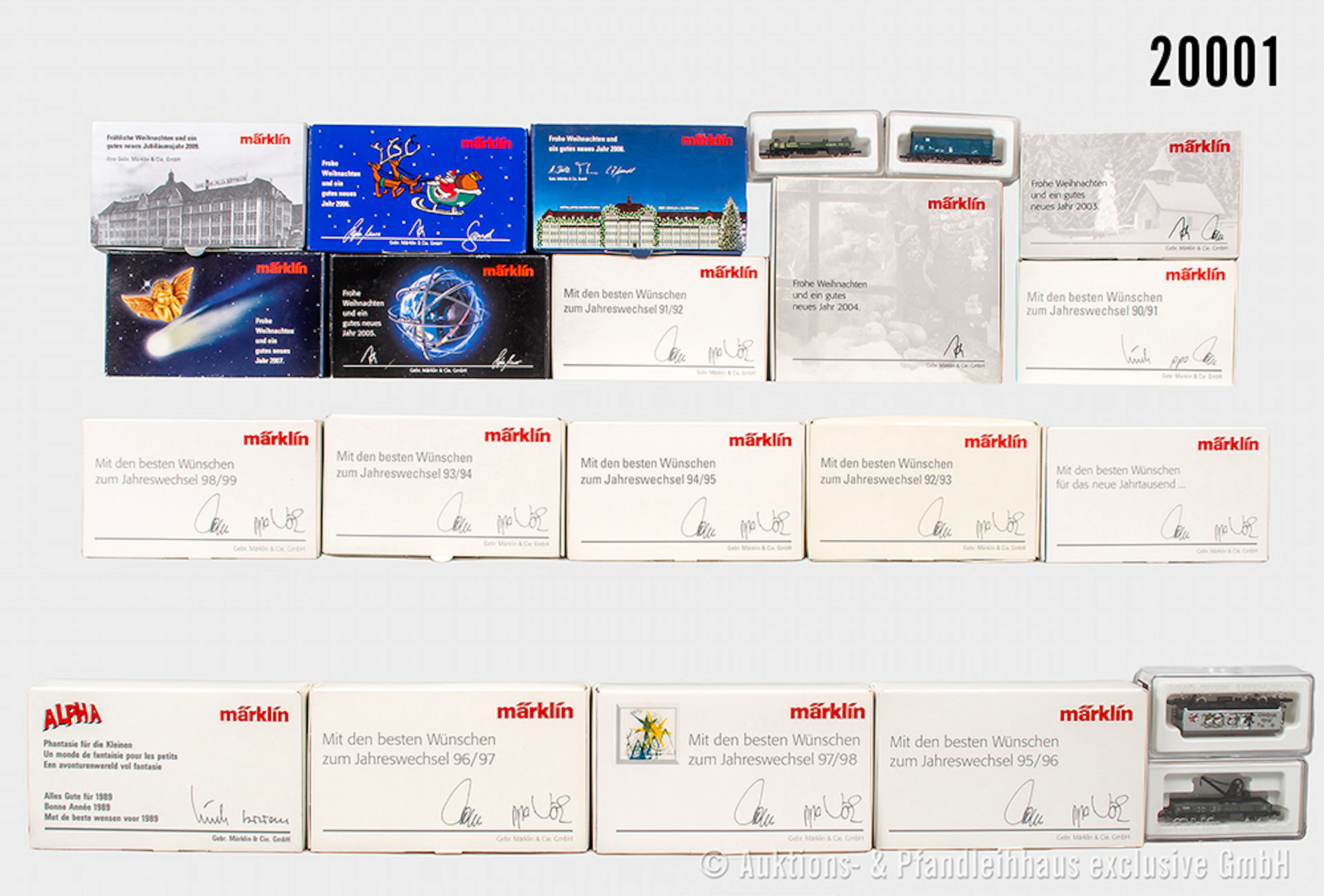 Märklin Spur Z: Jahreswagen 1989-1999, Weihnachtswagen 2003-2009