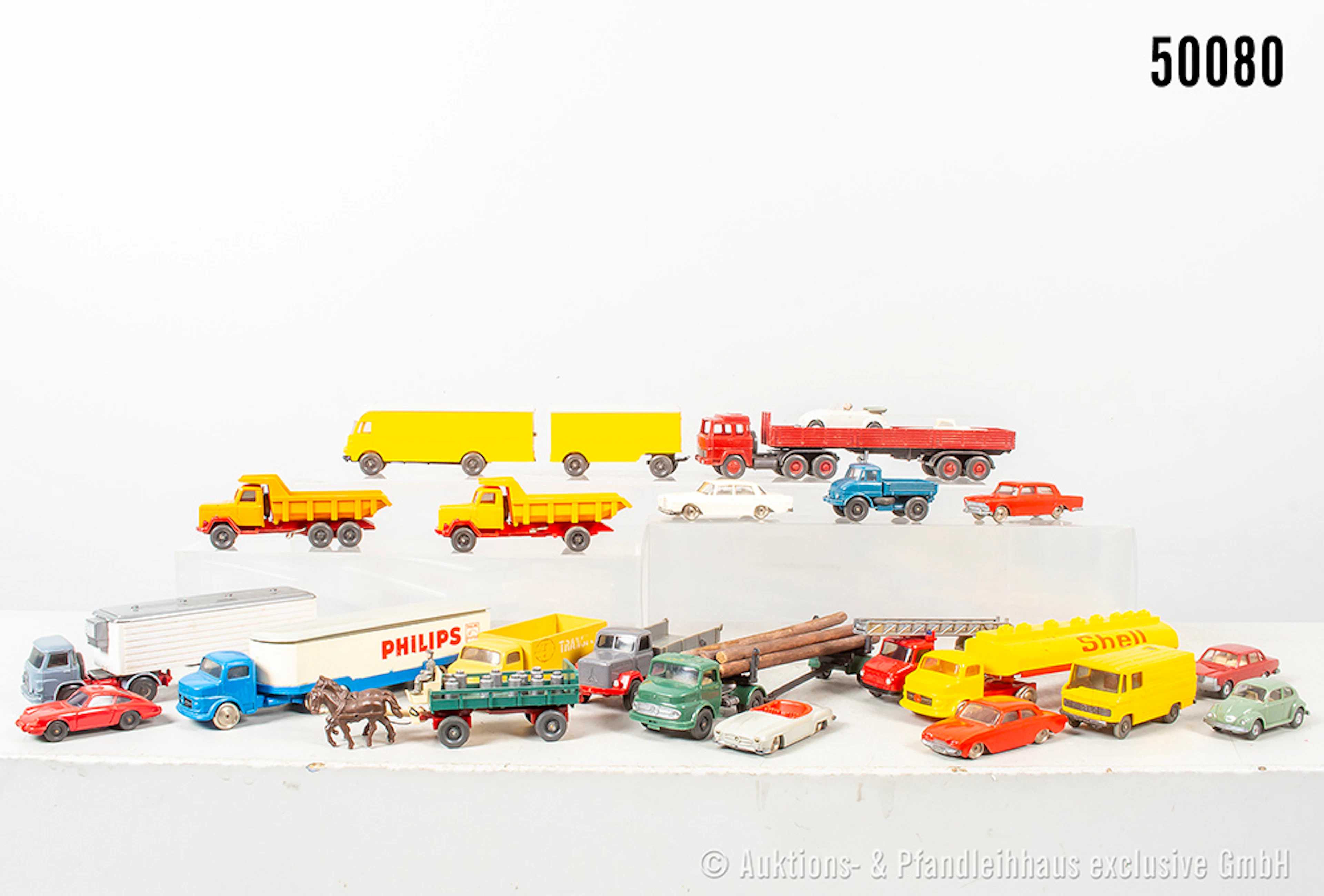 Lego/ Wiking Modellfahrzeuge, dabei Lego Mercedes Tankwagen "Shell"