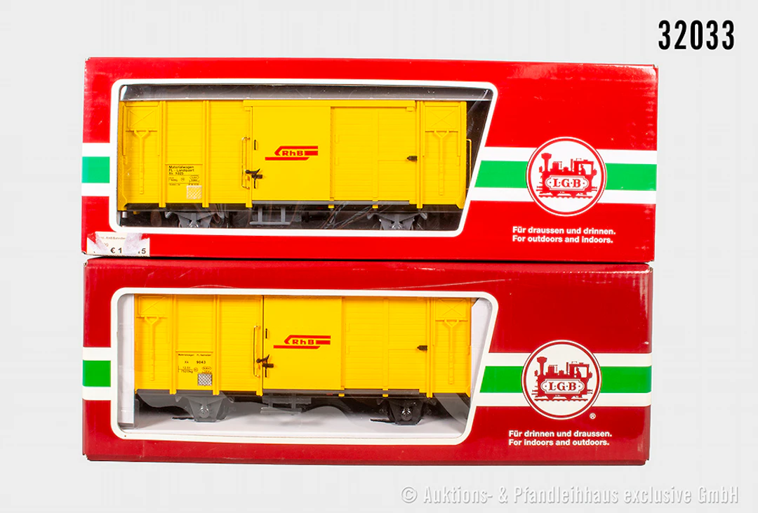 LGB Spur 2m Güterwagen, RhB: 40813, 40816, Z 0-1, OVP
