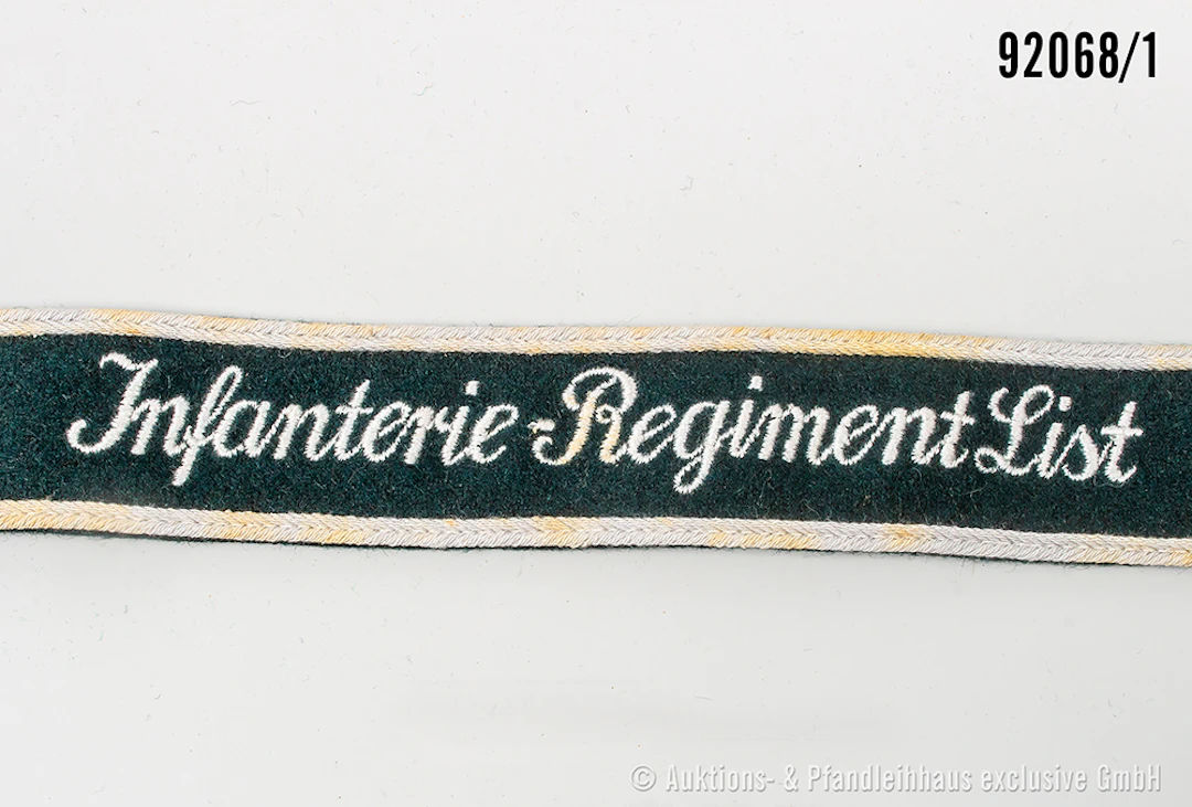 Ärmelband für Mannschaften "Infanterie-Regiment List", L ca. 45 cm