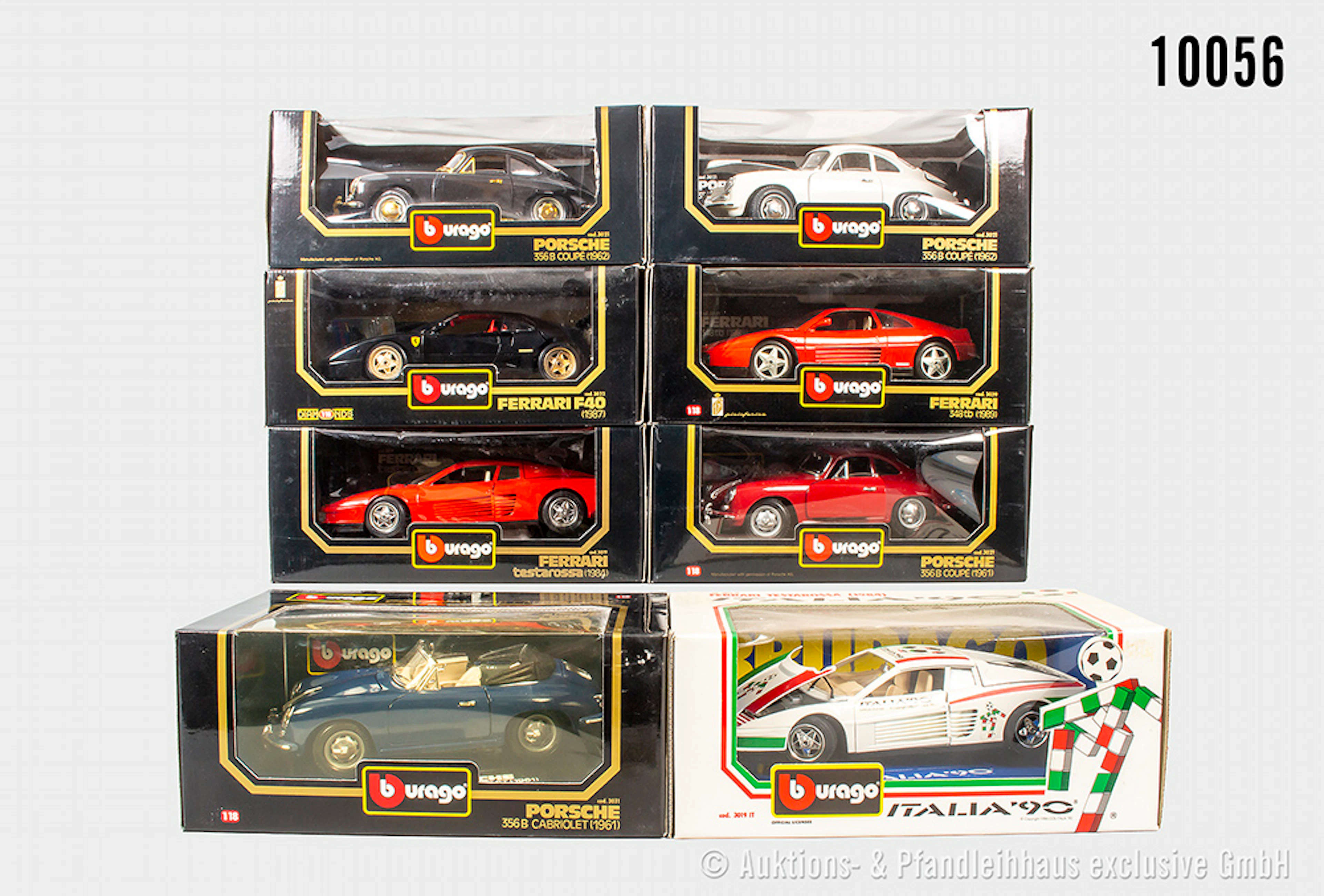 Bburago Modellautos, Porsche und Ferrari, dabei Testarossa Italia