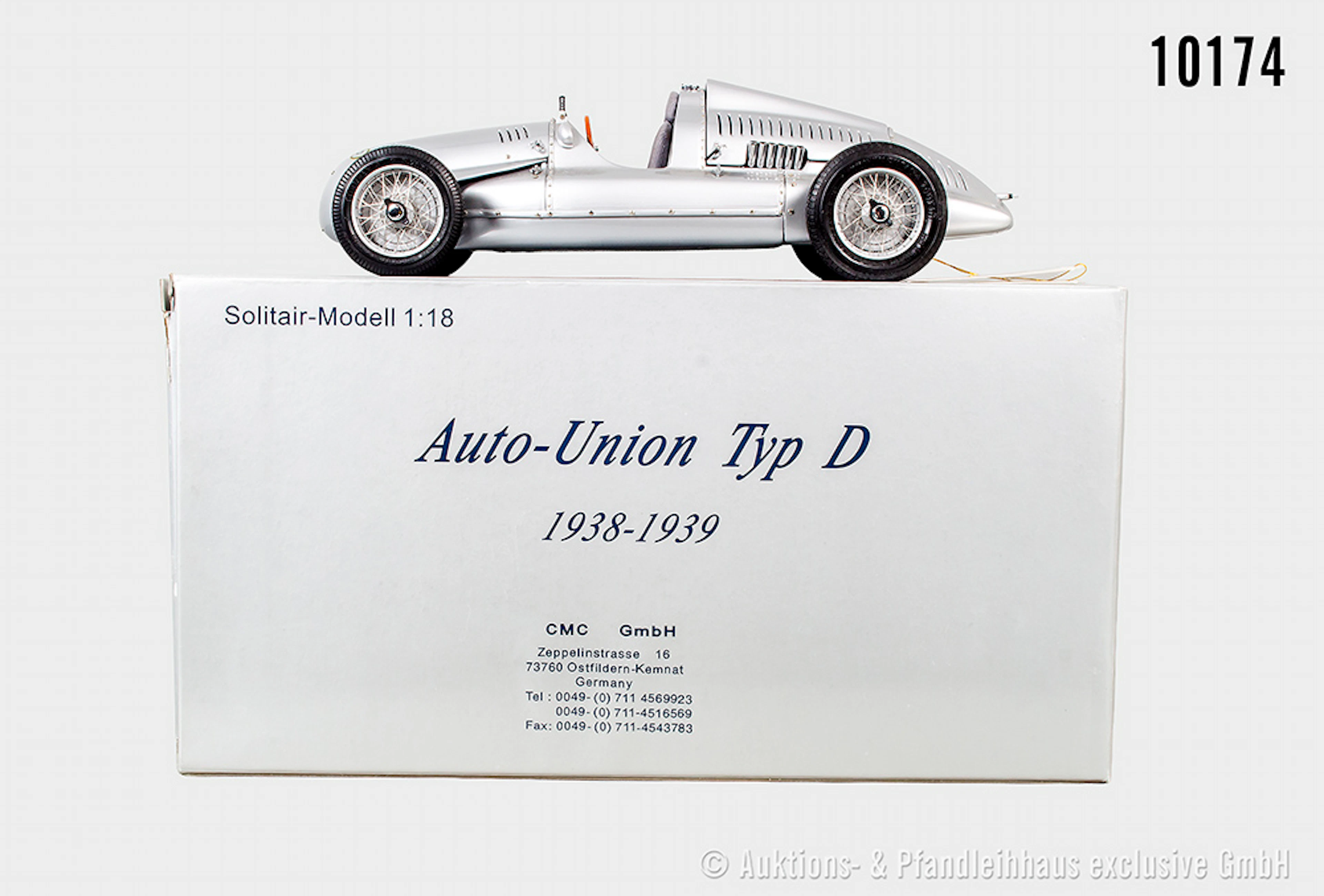 CMC Auto-Union Typ D 1938-1939, Metall, 1:18, Z 0, OVP