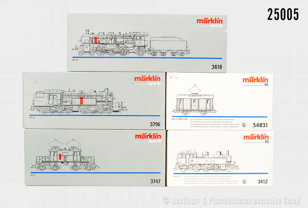 Märklin digital H0: 3747 E-Lok EG2, DR, BN 2022 & 3796 Dampflok, DRG