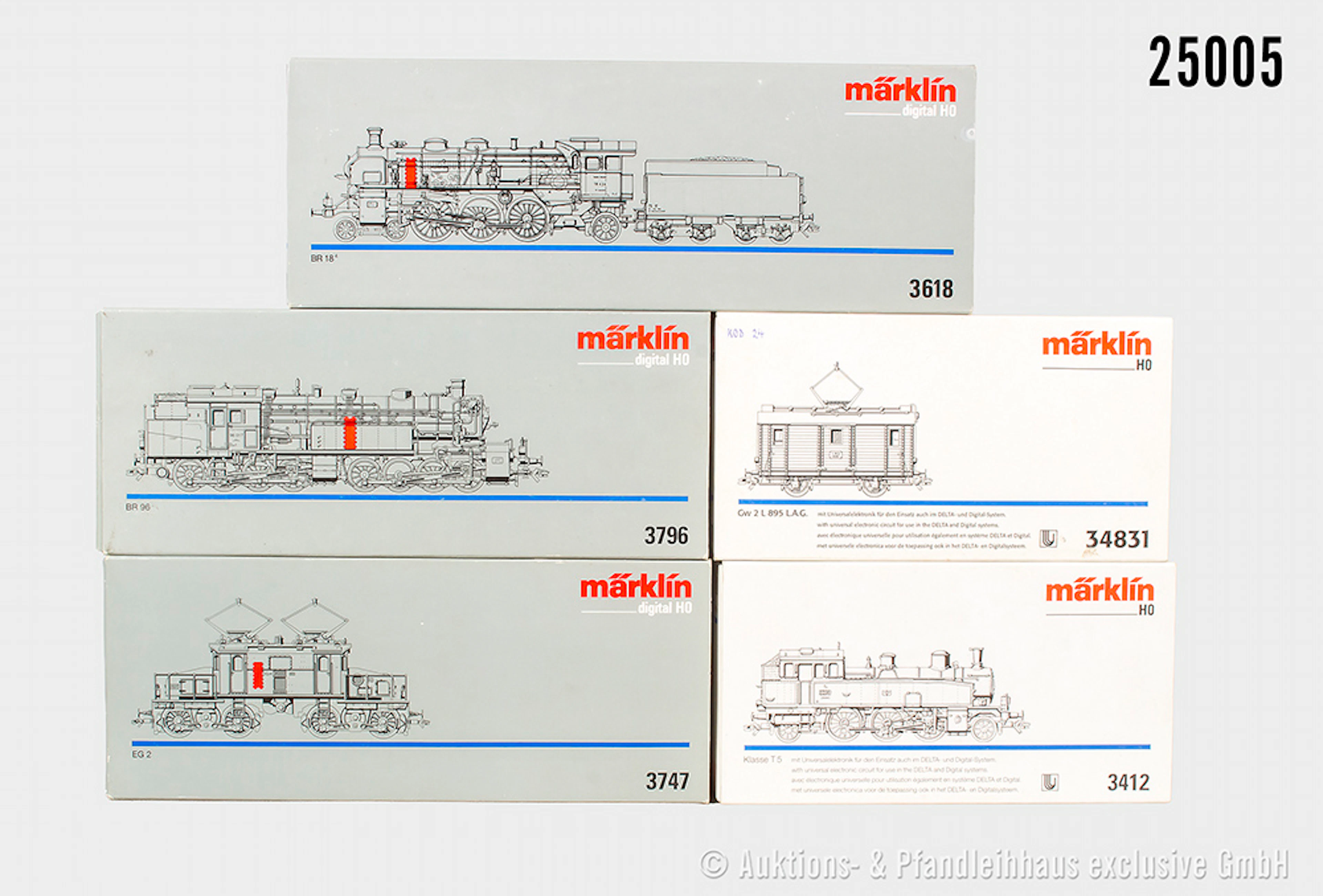 Märklin digital H0: 3747 E-Lok EG2, DR, BN 2022 & 3796 Dampflok, DRG