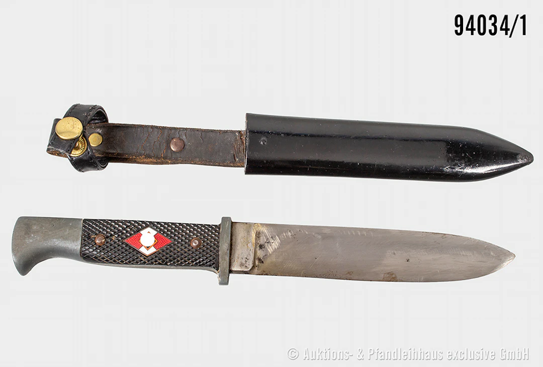 HJ-Fahrtenmesser, Hersteller "RZM M7/37 1939", komplett mit dazugehöriger