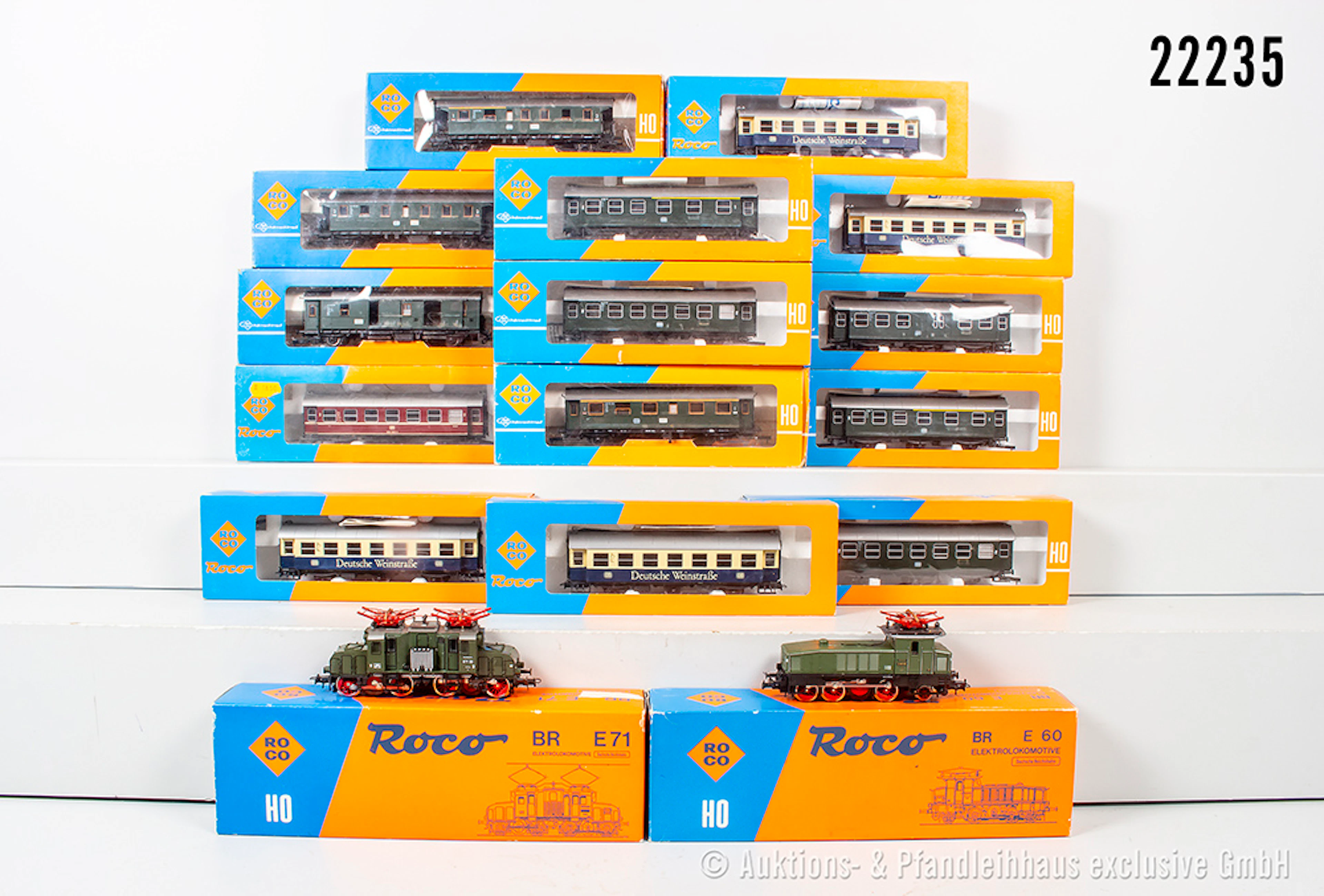 Roco H0 Personenzug: 04196A E-Lok, DRG, BN E71 33 & 04129B E-Lok