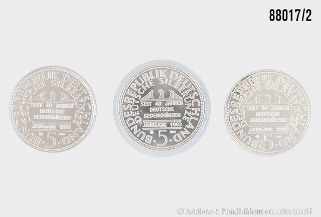Konvolut 3 Silbermedaillen, Schiller, Markgraf von Baden, Eichendorff