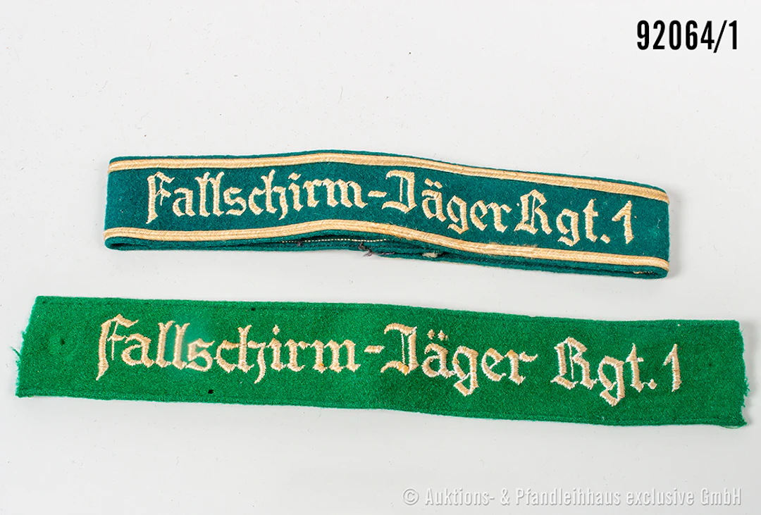Konv. 2 Ärmelbänder für Mannschaften "Fallschirm-Jäger-Regiment 1"