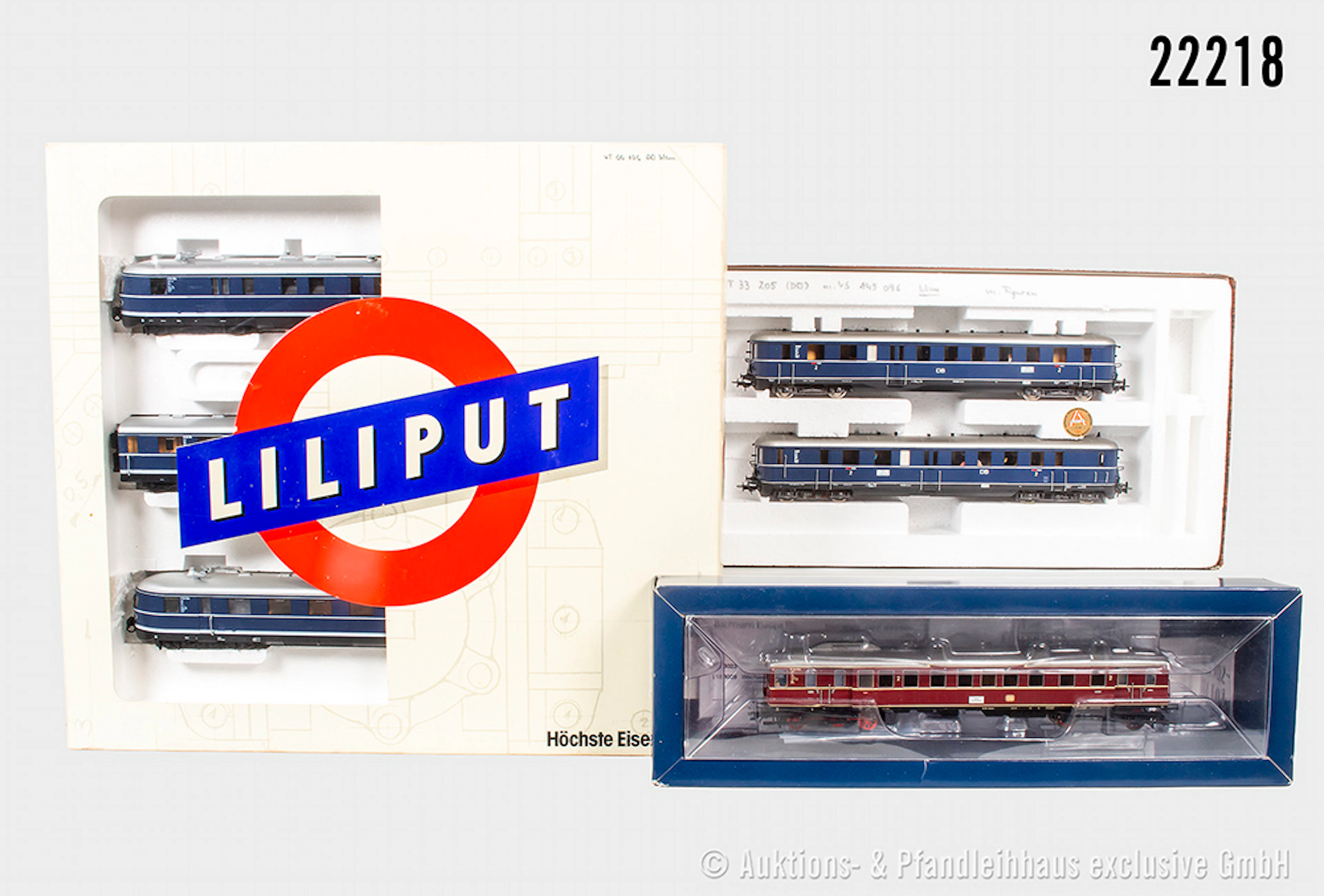 3x Liliput H0 Diesel Triebzug DB: 133023, BN VT 62 994 & 12503 2 tlg.