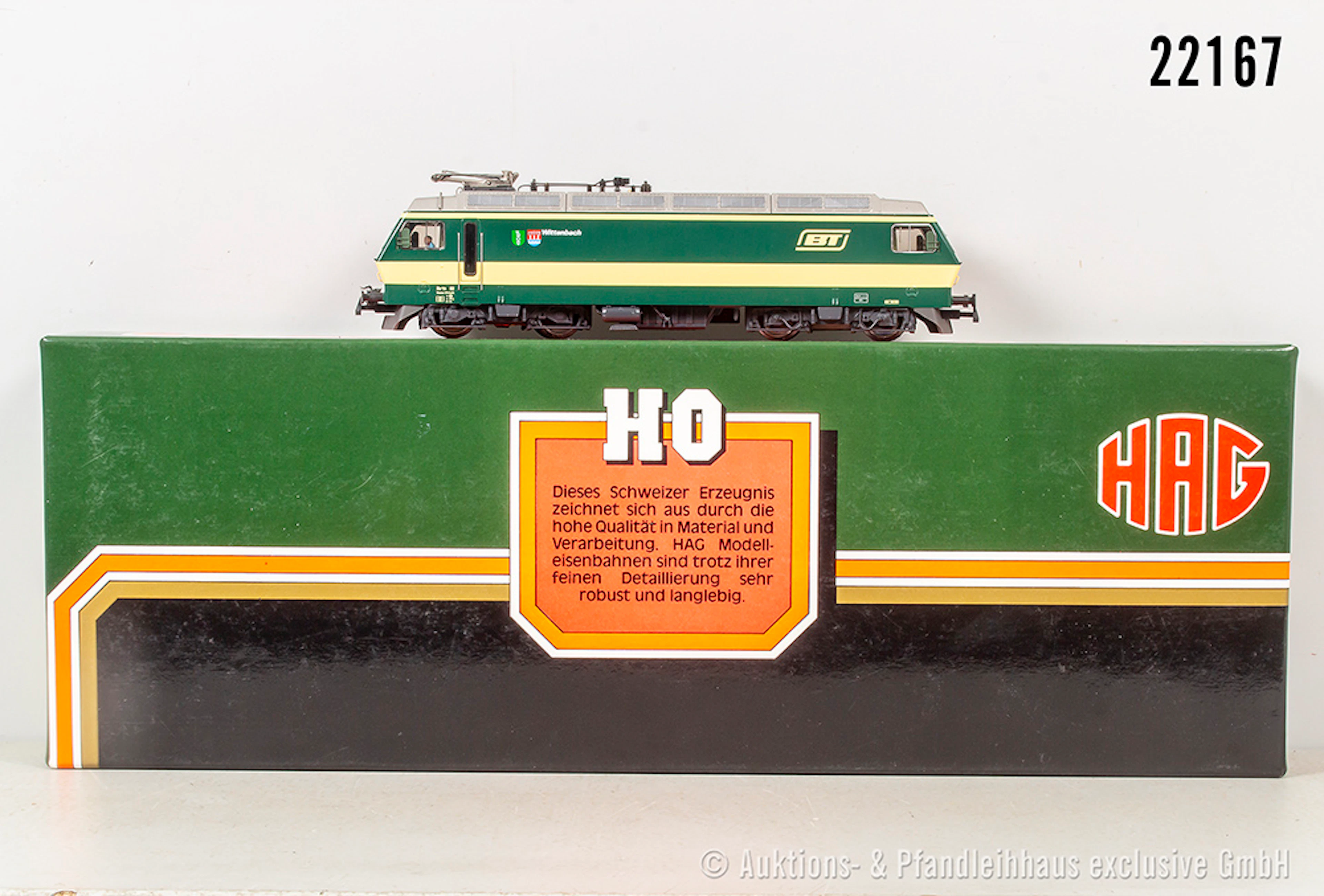HAG H0: 187 E-Lok 4/4, BT, BN 92, Z1, OVP