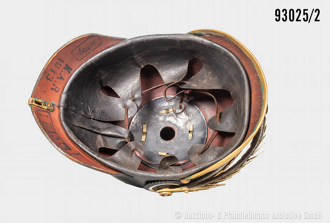 Preußen, Pickelhaube für Mannschaften der Garde Infanterie, komplett