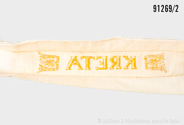 Ärmelband Kreta, L ca. 43 cm, guter Zustand mit Altersspuren