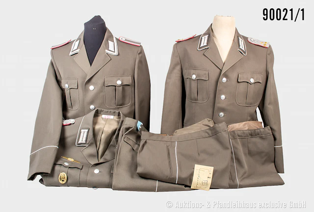 Konv. 17 Uniformen NVA (Hosen und Jacken), davon 5x Panzertruppe