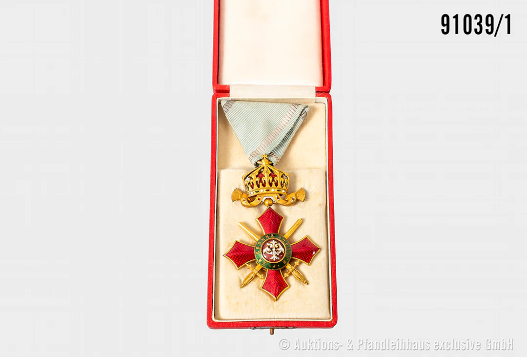 Bulgarien, Militärverdienstkreuz 4. Kl., im Etui, guter Zustand, teilw.
