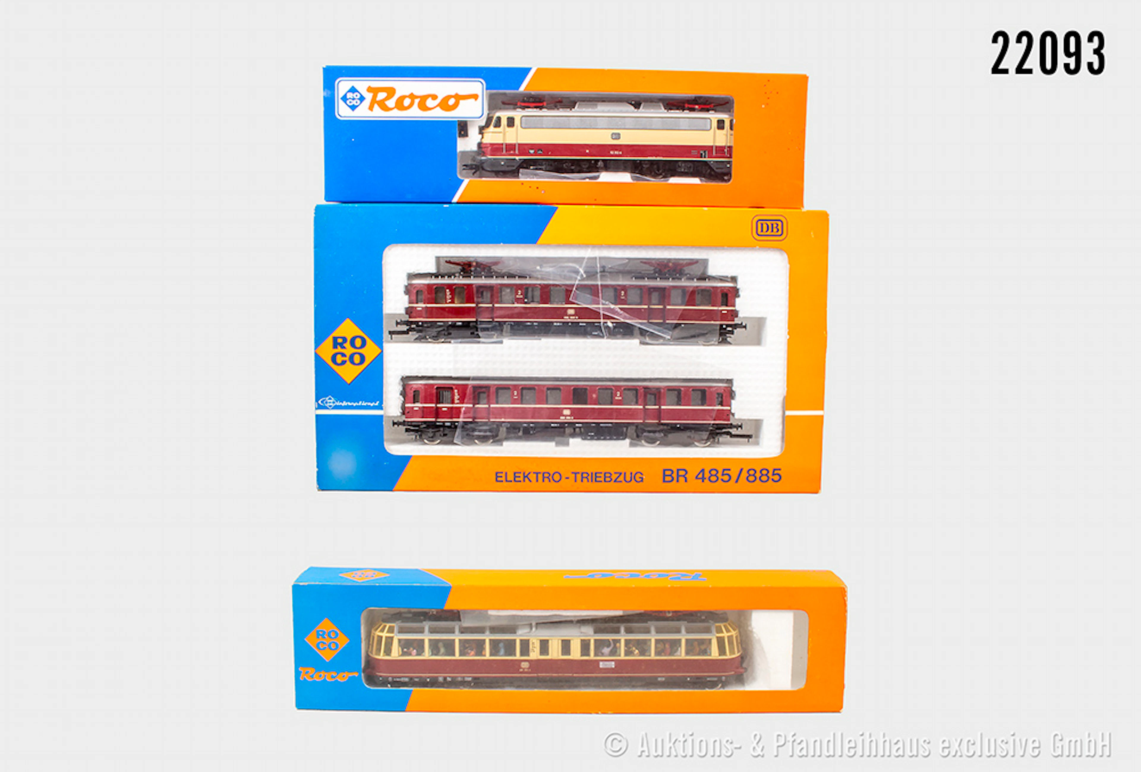 Roco H0: 04148A 2-tlg. E-Triebzug, BR 85 & 43525 E-Aussichtstriebwagen